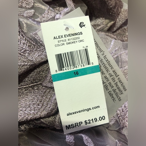 NWT Alex Evenings Midi Scoop Neck Shift Dress with Jacket Sizes 14 - Picture 8 of 8